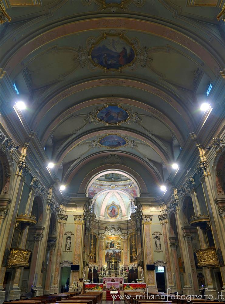 Romano di Lombardia (Bergamo, Italy) - Interior portrait view of the Church of Santa Maria Assunta e San Giacomo Maggiore